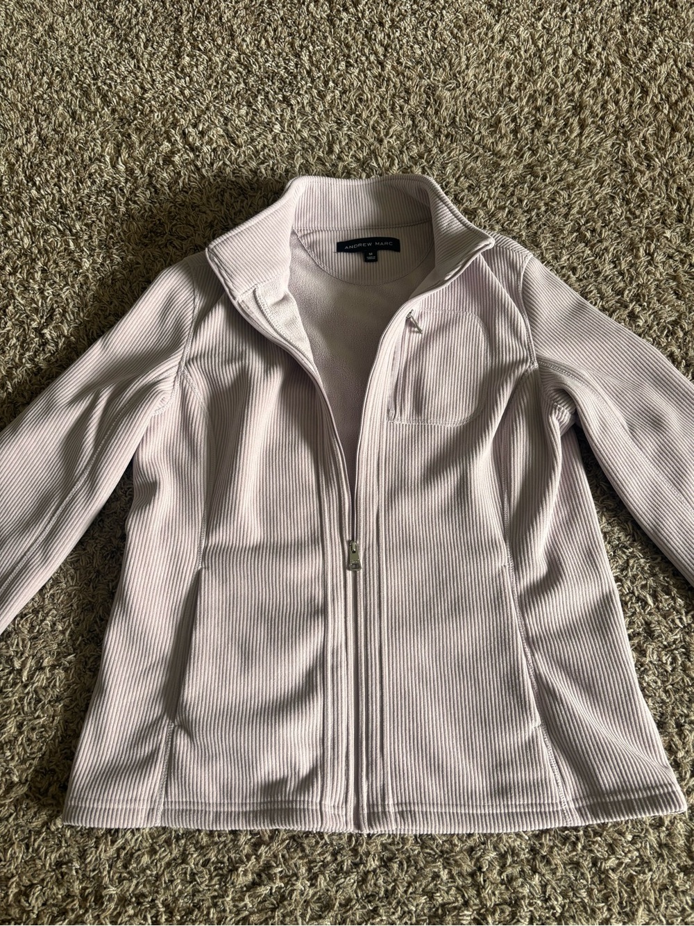 Andrew Marc Light Lavender Ribbed Jacket – Women’s Medium